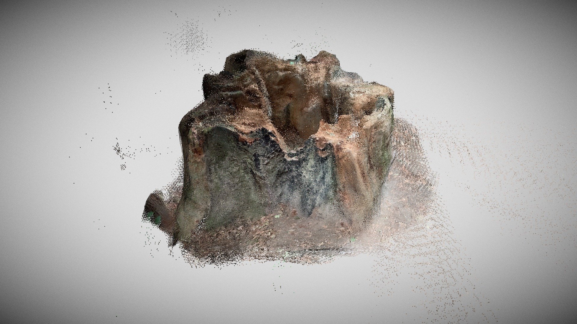 Tree stump - point cloud (SiteScape)