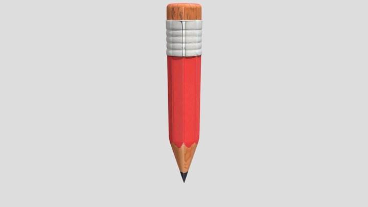 Floating_ Red_ Pencil_0528153944_texture 3D Model