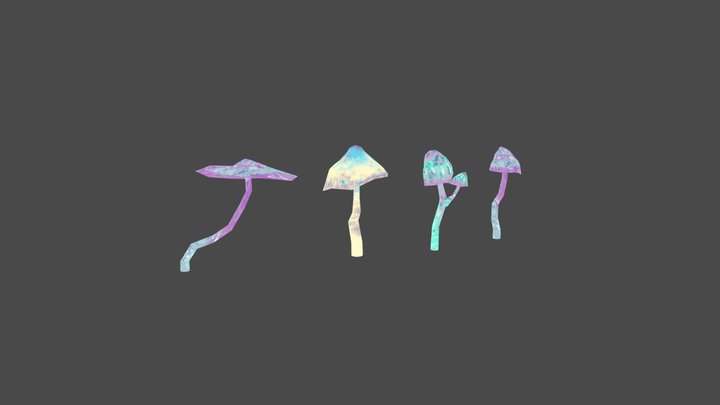 Mushrooms 2 3D Model