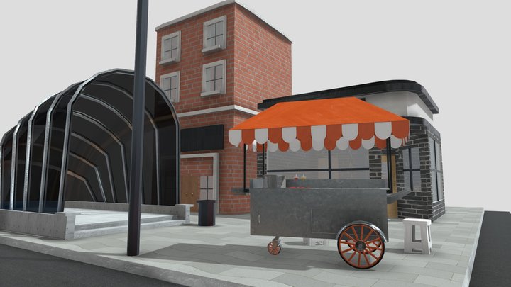CARRO - HOT DOG 3D Model