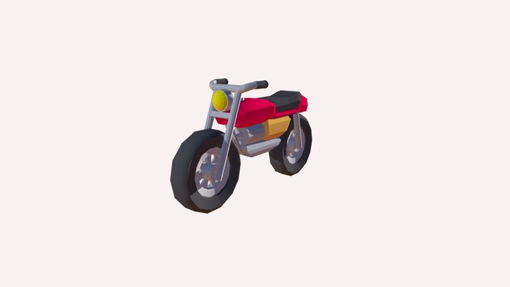Moped Animated 3D Model