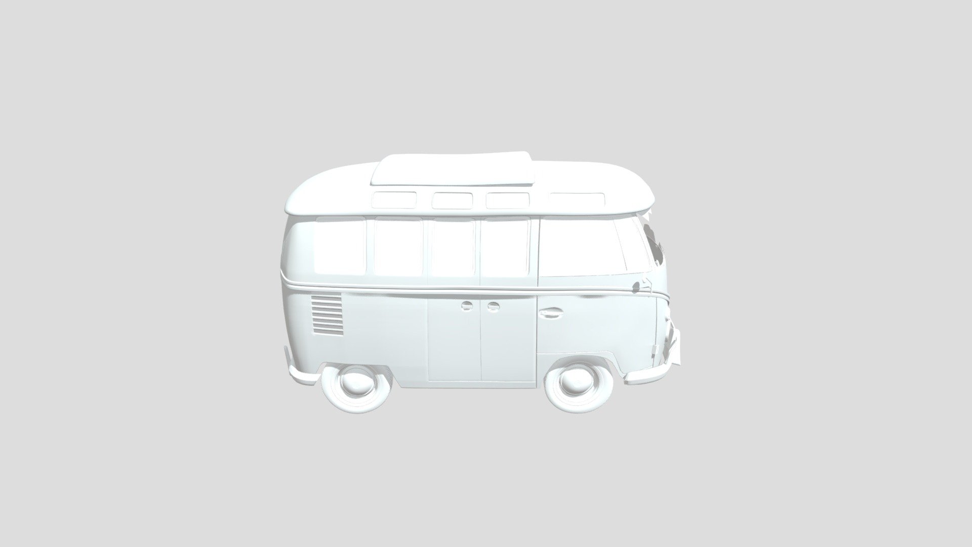 Transporter, Bus, Kombi, Volkswagen Van - Download Free 3D Model By ...