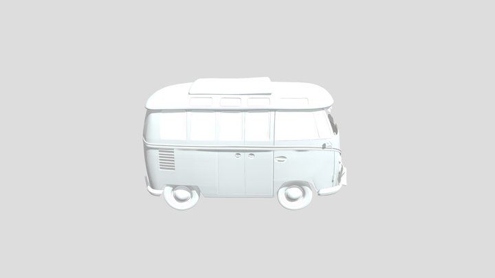 Transporter, Bus, Kombi, Volkswagen van 3D Model
