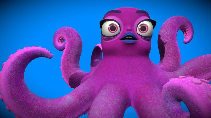 Pink Octopus 3D Model