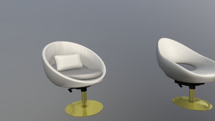 Armchair อาร์มแชร์ ผ้าอะคริลิค 3D Model