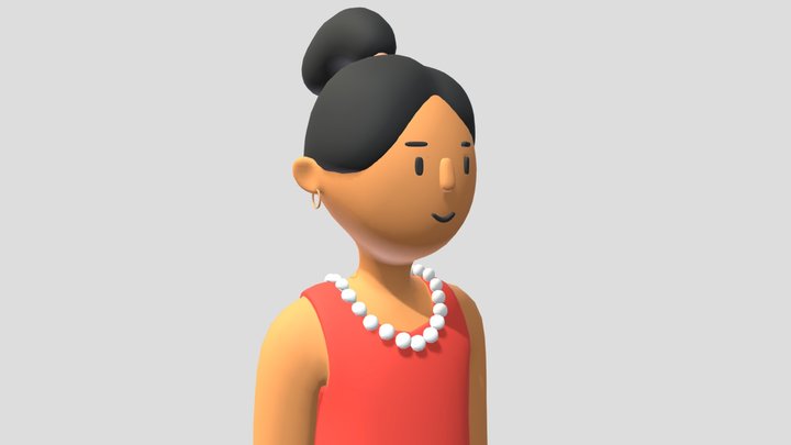 Woman 03 - Low Poly 3D Model