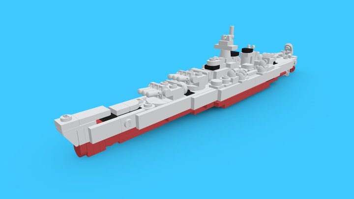 LEGO USS Wisconsin Battleship MOC [#183] 3D Model