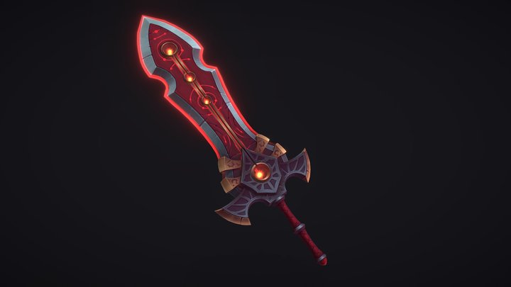 Handpainted Weapon - Sword 3D Model