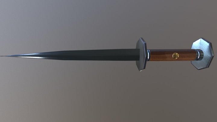 Rondel Dagger 3D Model