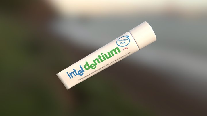 Intel Dentium Toothpaste 3D Model