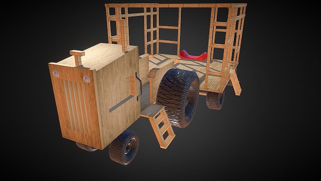 Tractor Entre Parques 3D Model