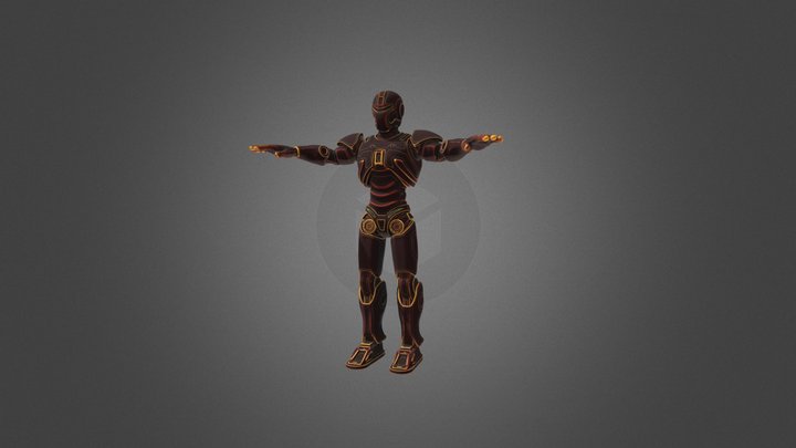 Combat Robot Game Ready Low-poly 3D model 3D Model