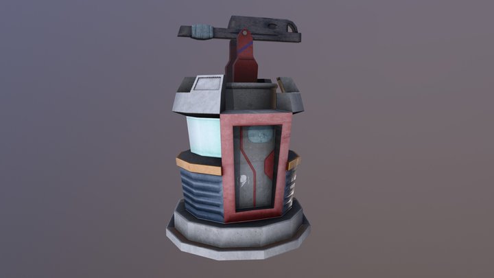 Turret Cartoon 3D Model