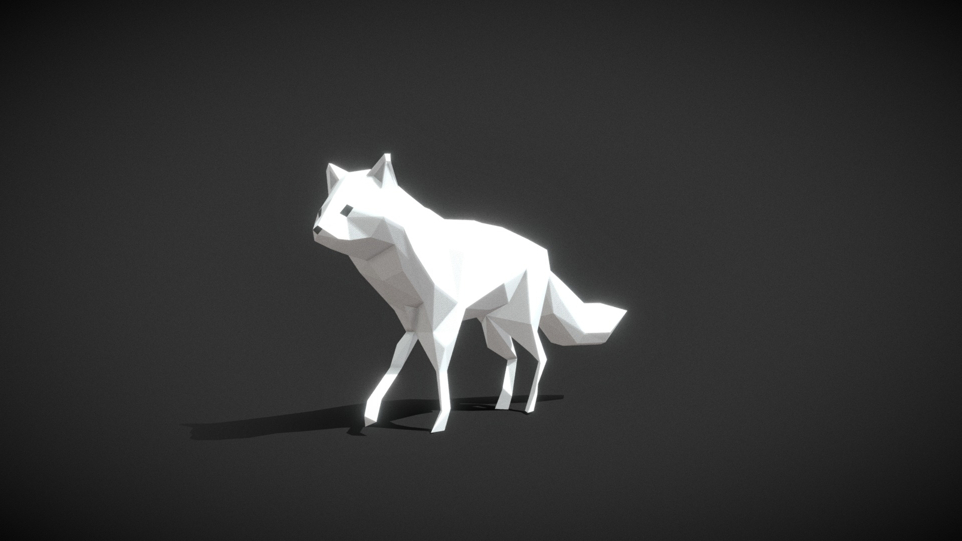 3D model #3December – Arctic Fox - This is a 3D model of the #3December - Arctic Fox. The 3D model is about a white horse sculpture.