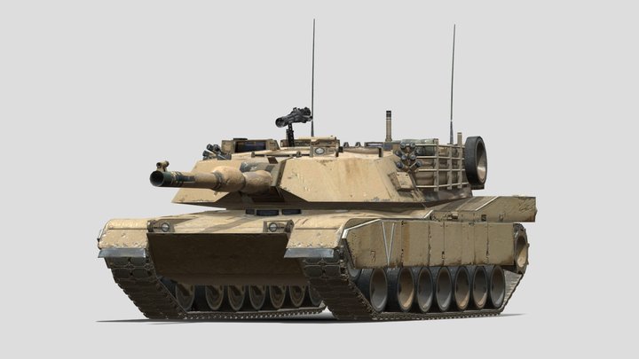 General Dynamics M1A2 Abrams Main Battle Tank 3D Model