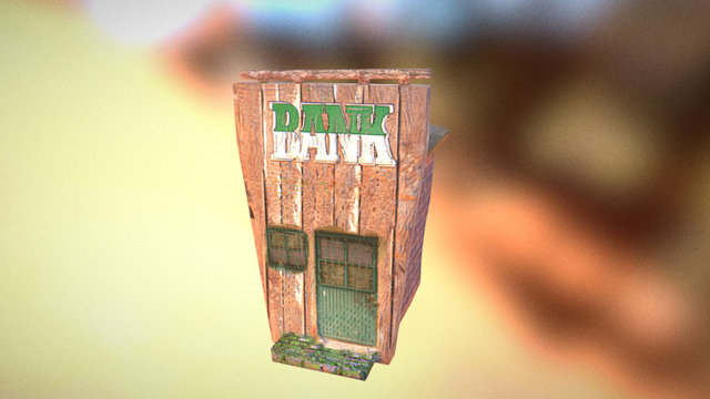 Old West - Banco 3D Model