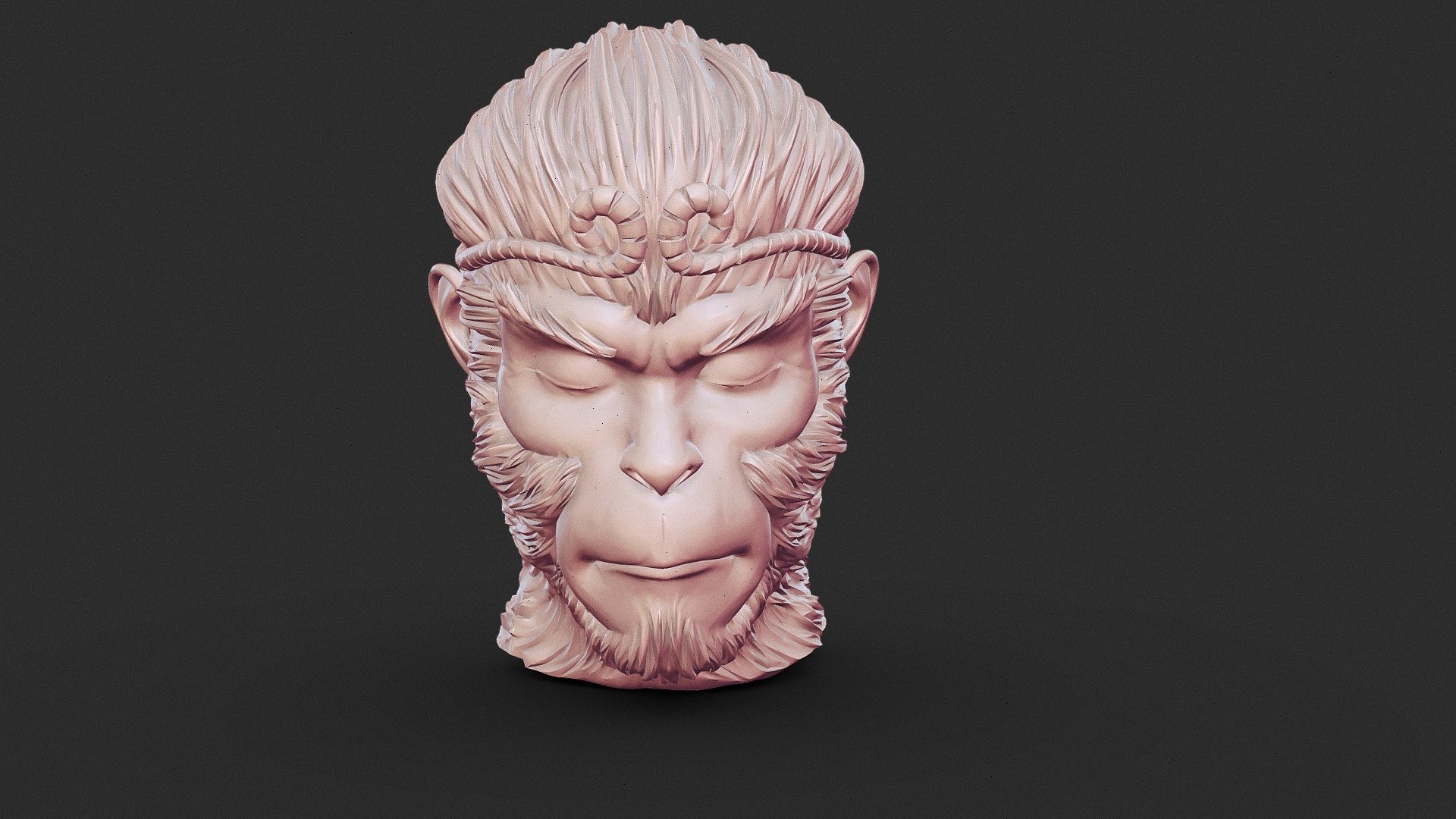 Sun wukong Head Highpoly 3D Print - Buy Royalty Free 3D model by ...