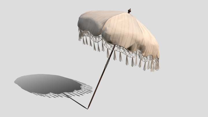 Tiki umbrella for beach 3D Model
