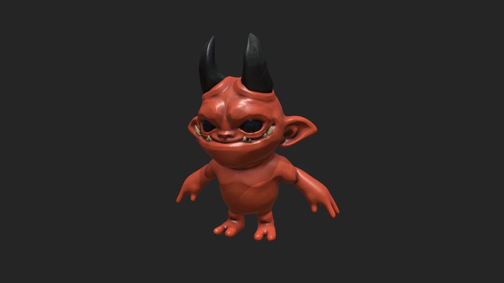 Concept . Stylized Character  - Lil' Devil 3D Model