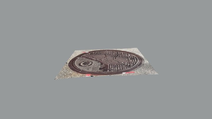 Seattle Map Sewer Cover 3D Model
