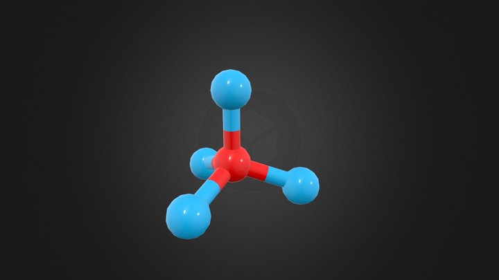 Molécula Metano 3D Model