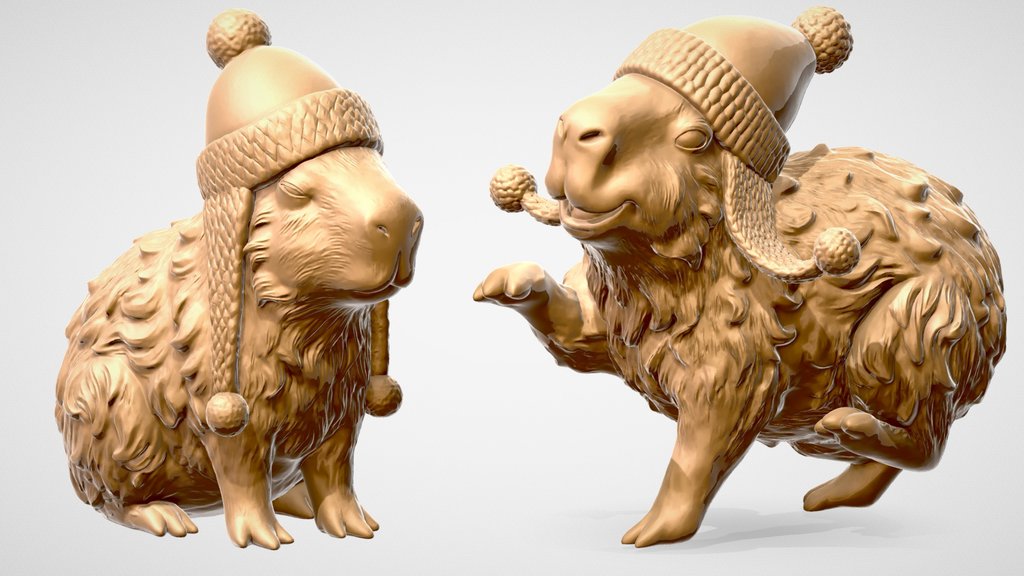 Capybara Free printed model