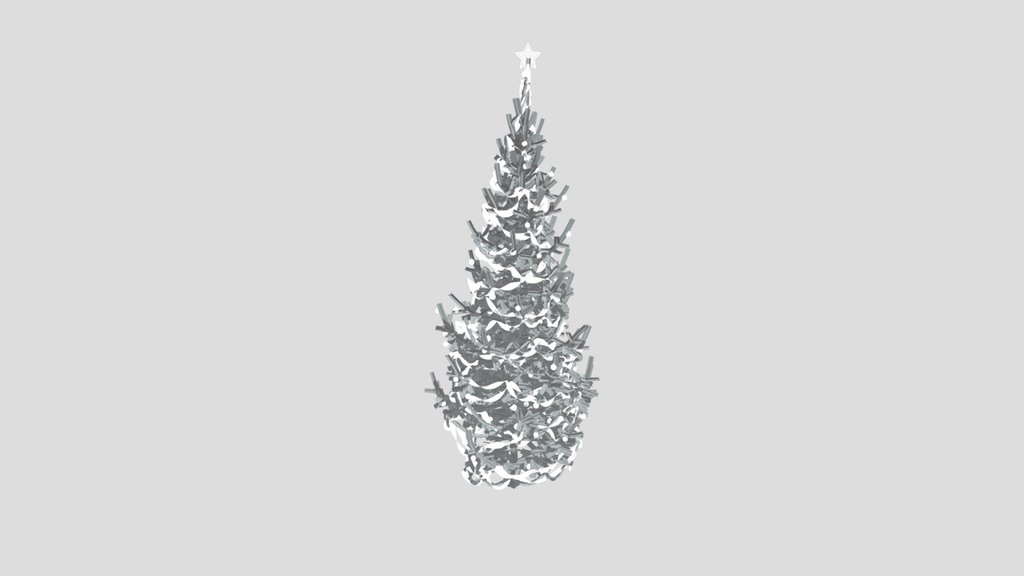 Christmas Tree White Med