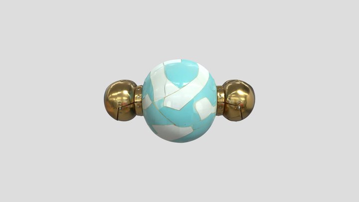 Metallic Candy Sphere 3D Model