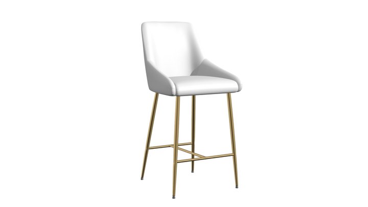 Madelaine Counter Chair White - 109378 3D Model