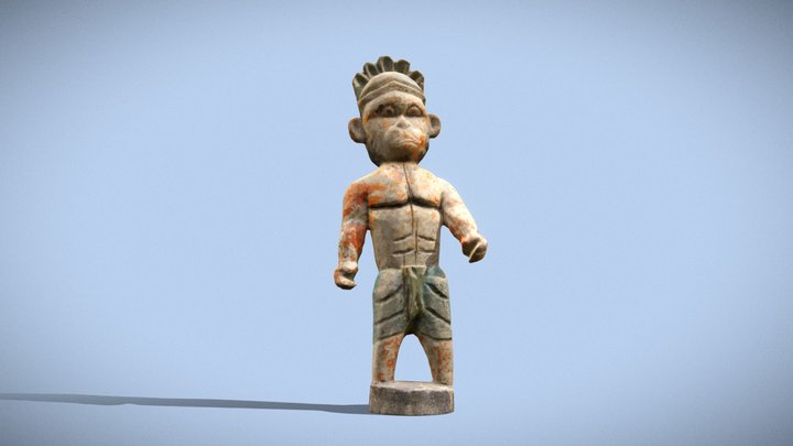 Hanuman Hindu God 3D Model
