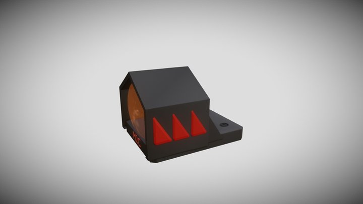 Red Dot Sight For Gun (LOW POLY) 3D Model