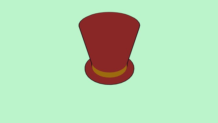 Wide top hat 3D Model