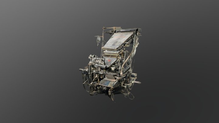 Model 8 Mergenthaler Linotype v2 3D Model