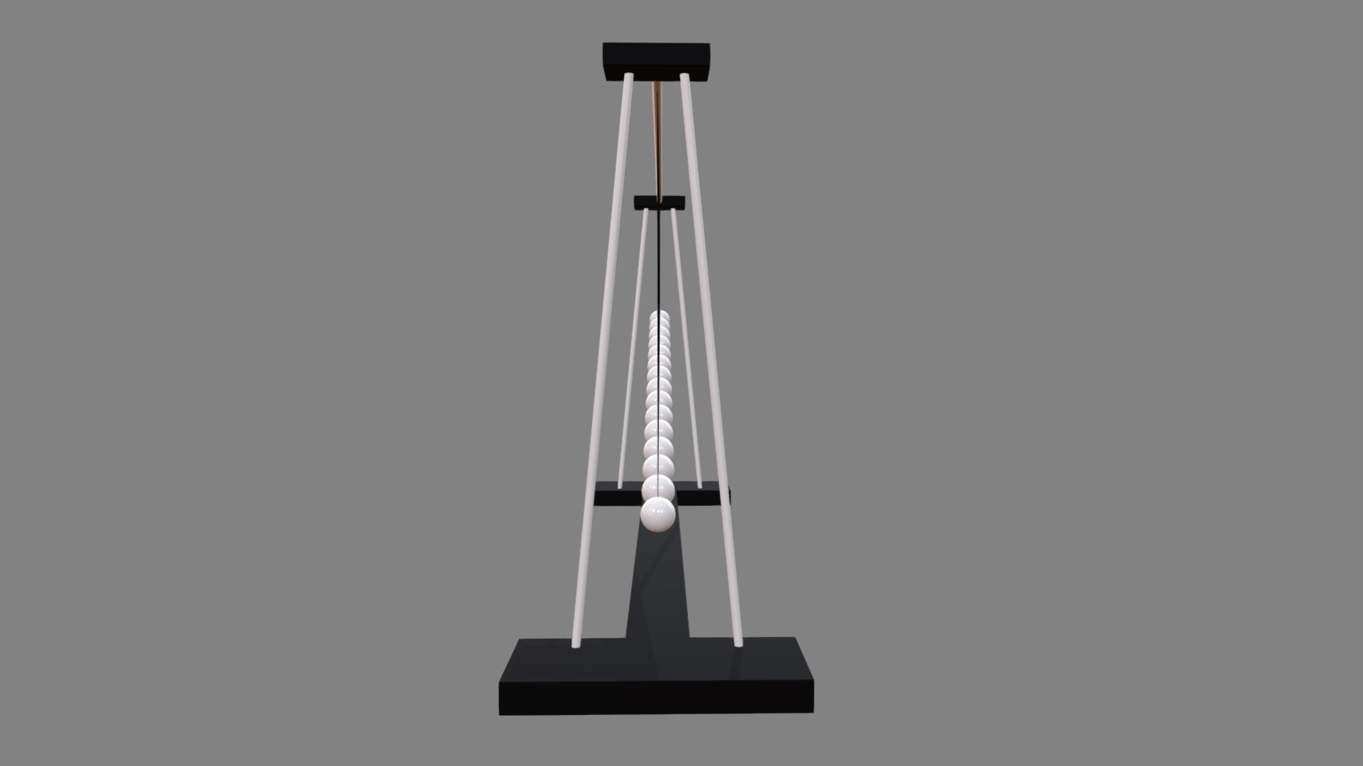 3D model Pendulum Waves - This is a 3D model of the Pendulum Waves. The 3D model is about a white and black tower.