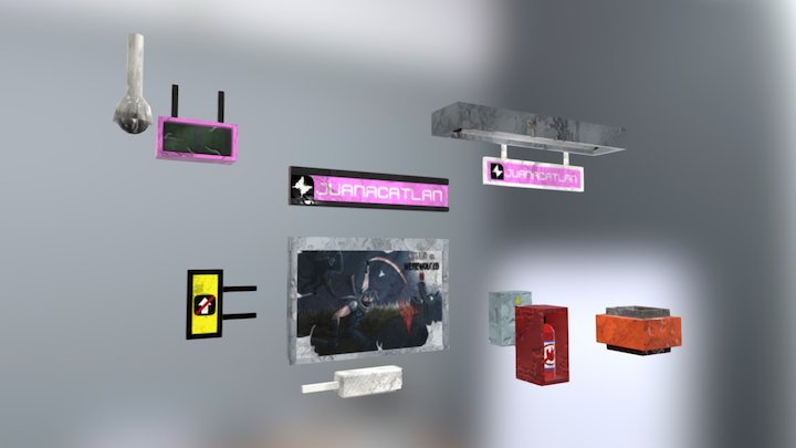 [Subway Station: Juanacatlán] Props 3D Model