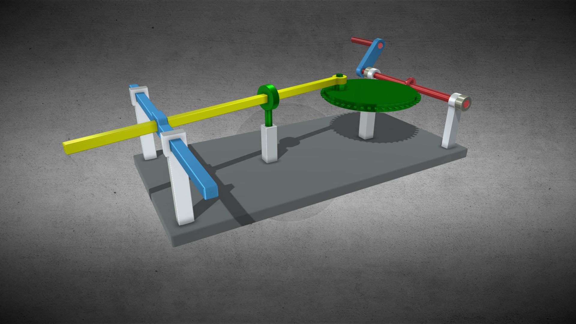 Spatial Slider-Crank II Mechanism (Da Vinci) — Sketchfab embed 3D viewer