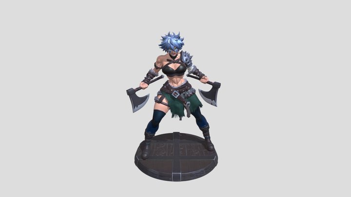 Azure Fury Berserker 3D Model
