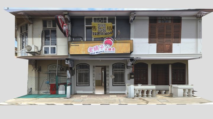 Mcnair Street George Town Penang Heritage Shop 3D Model