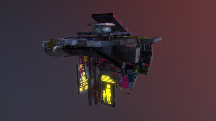 Cyberpunk corner 3D Model