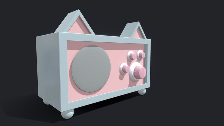 kittycat radio 3D Model