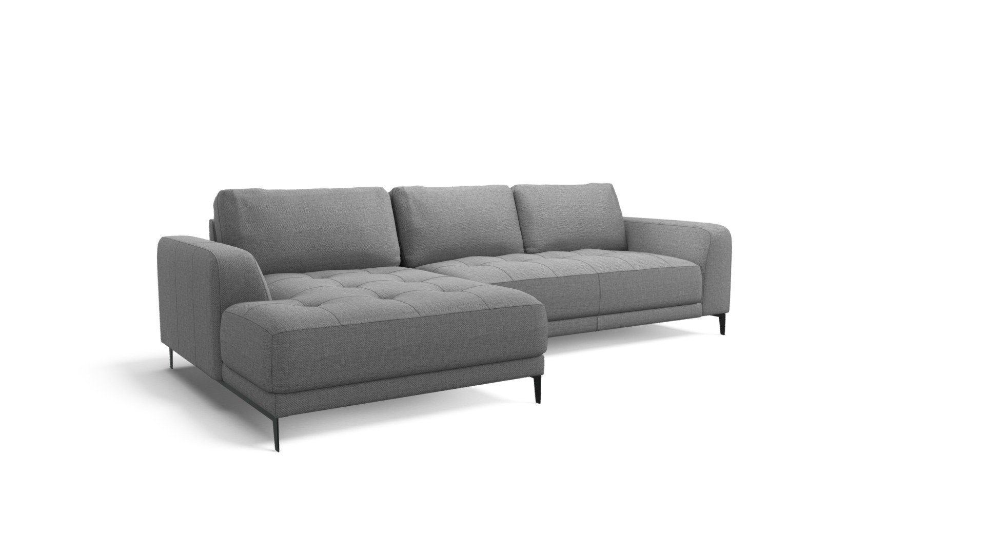 Luciano Left Hand Corner Sofa, Mountain Grey