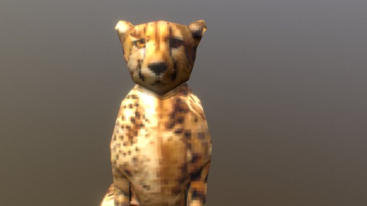 Cheetah LowPoly model PS1 3D Model