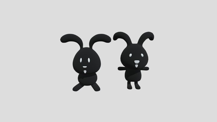 Rabbit Statue 3D Model