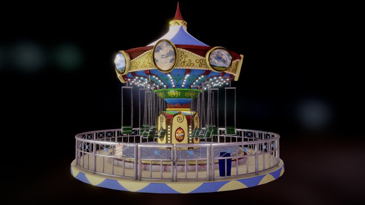 Fun Fest County Fair Swings 3D Model