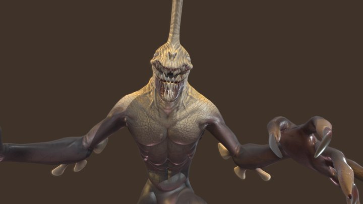 Evil Mohawk Posed 3D Model