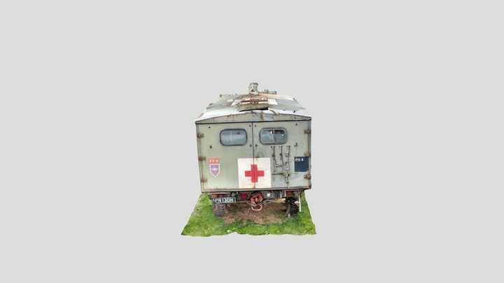 World War II Ambulance 3D Model