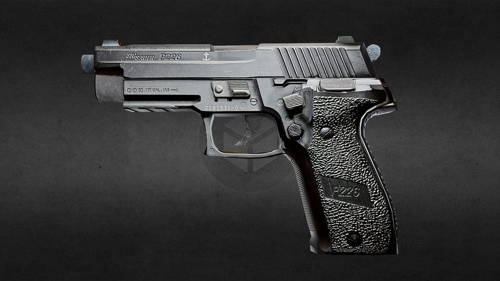 SP226: Airsoft Handgun 3D Model