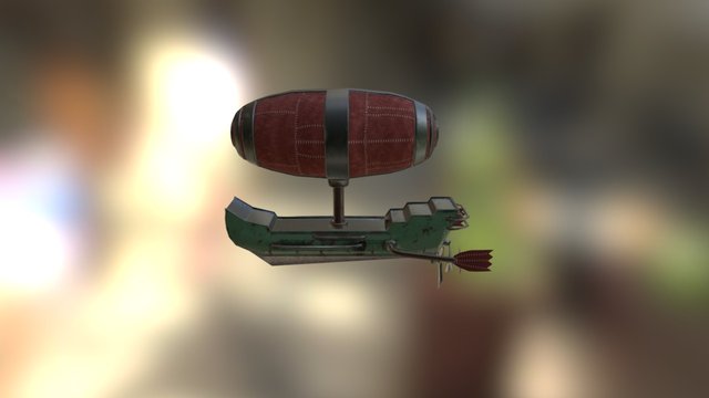 Steampunk Airship 3D Model