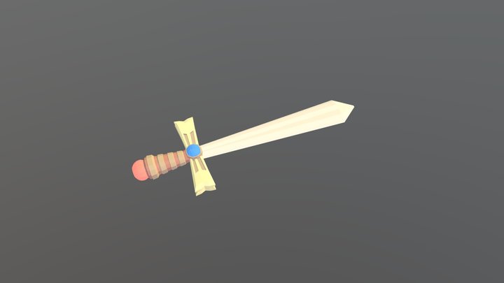 Low-poly sword 3D Model