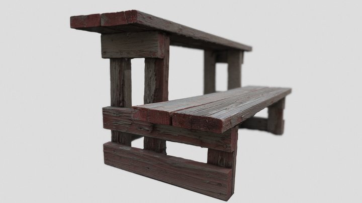 Wooden Stairs 3D Model
